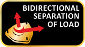 Bidirectional separation of load.